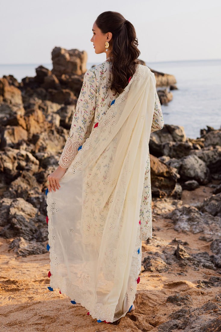Marjjan | Sahil Lawn | MPL-87 B (Off White)-Brand:Marjjan-Type:Ladies Clothes-Off White-Bana Dora-House of Maryam- Buy in UK, USA
