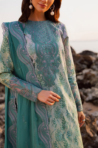 Marjjan | Sahil Lawn | MPL-89 B (Greyish Green)-Brand:Marjjan-Type:Ladies Clothes-Jade Green-Bana Dora-House of Maryam- Buy in UK, USA