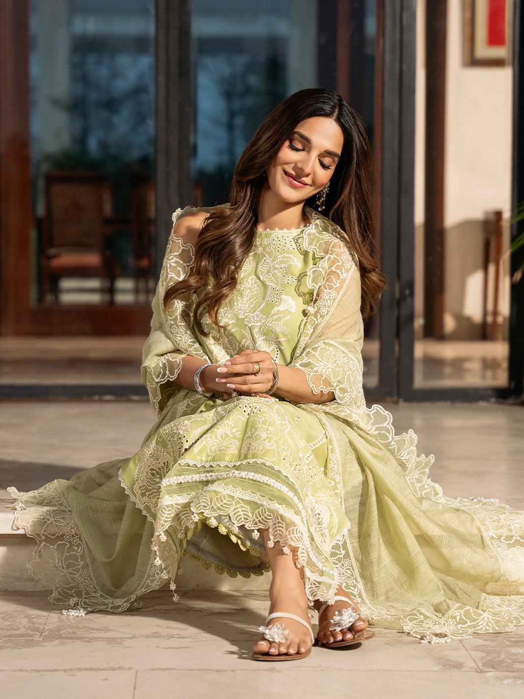 Izel | Mahveen Festive Lawn 25 | MARWA -  Izel Ladies Clothes - Original Designer Dress - House of Maryam