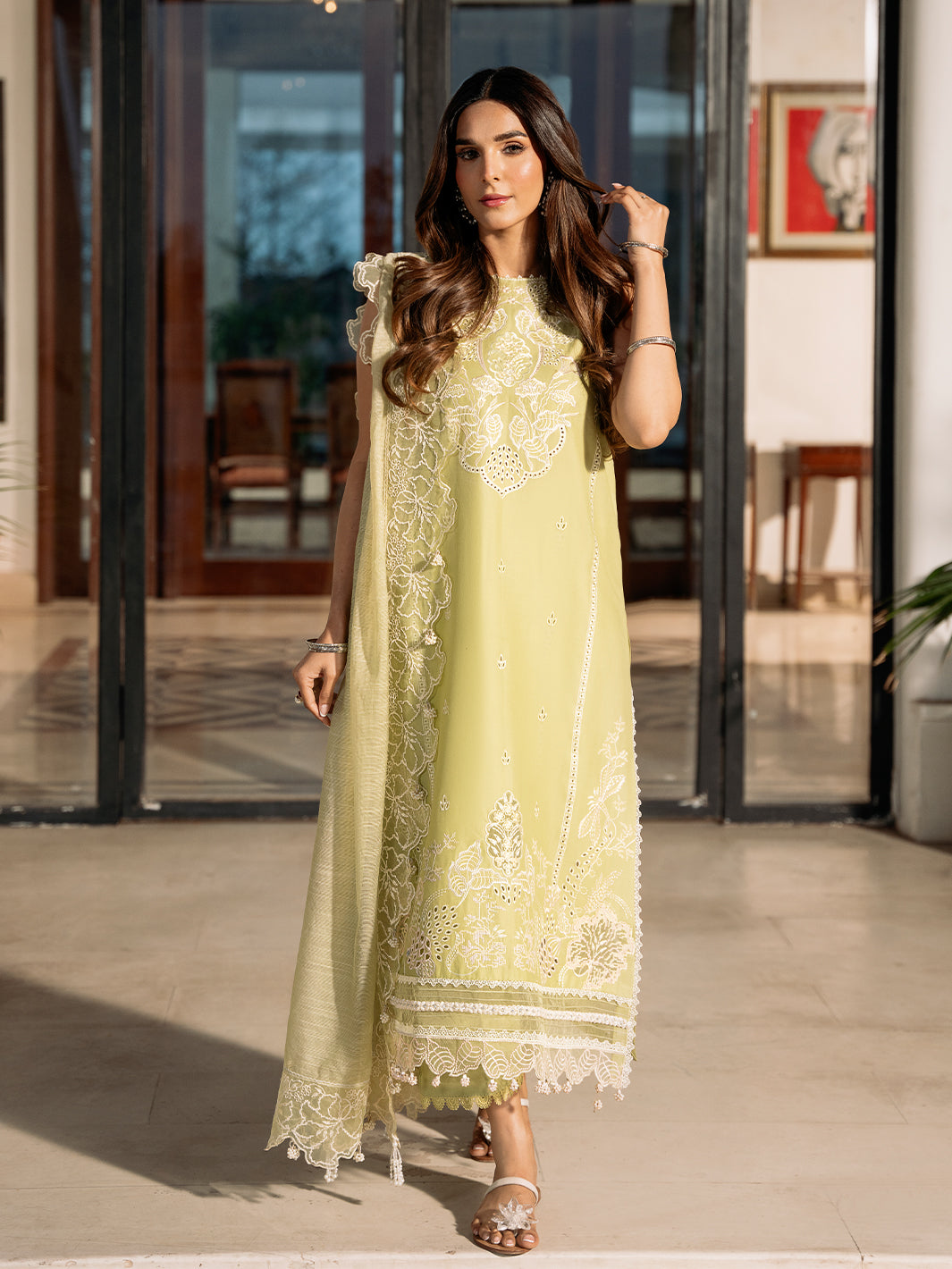 Izel | Mahveen Festive Lawn 25 | MARWA -  Izel Ladies Clothes - Original Designer Dress - House of Maryam