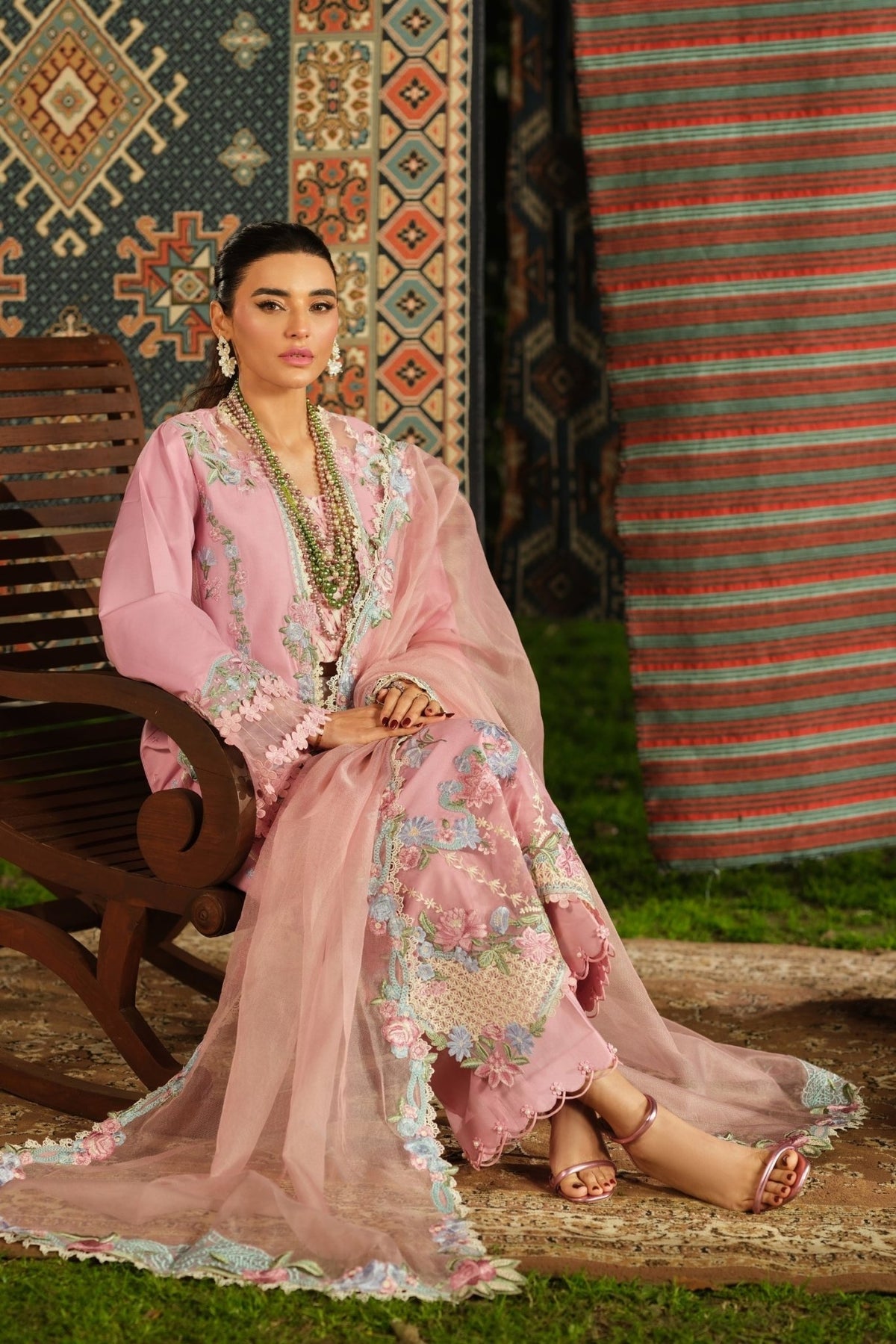 Maryam Hussain | Luxury Lawn 26 | Aesaar-Brand:Maryam Hussain-Type:Ladies Clothes - House of Maryam- Buy in UK, USA