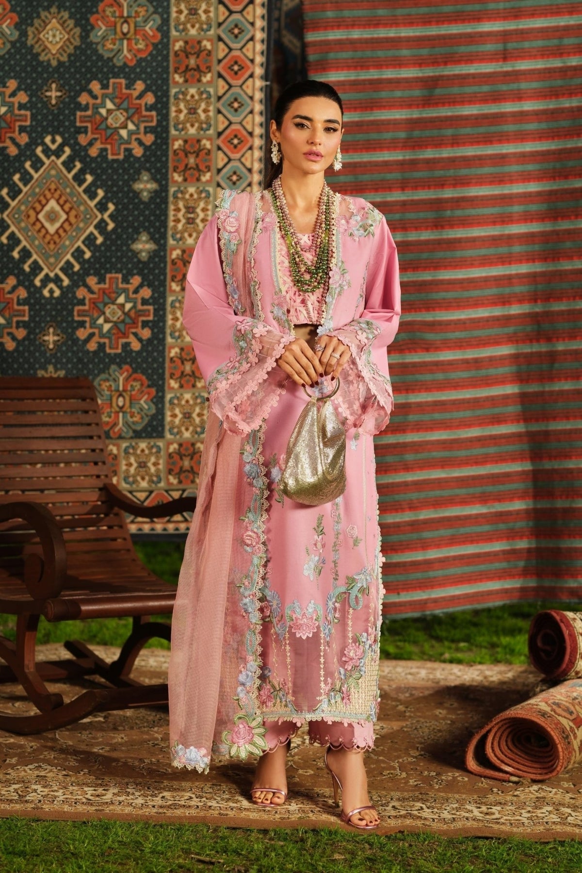 Maryam Hussain | Luxury Lawn 26 | Aesaar-Brand:Maryam Hussain-Type:Ladies Clothes - House of Maryam- Buy in UK, USA
