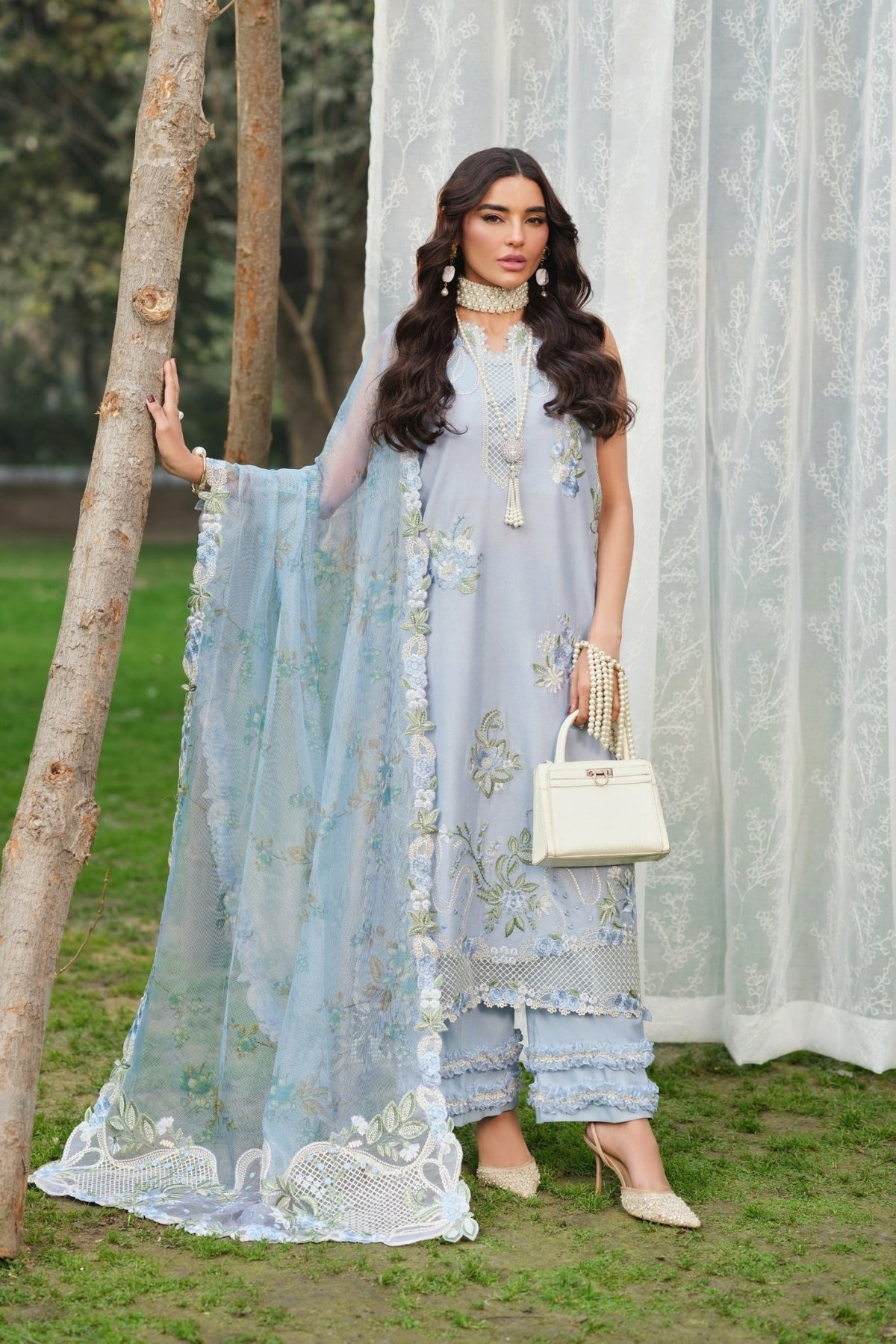 Maryam Hussain | Luxury Lawn 26 | Frost-Brand:Maryam Hussain-Type:Ladies Clothes - House of Maryam- Buy in UK, USA