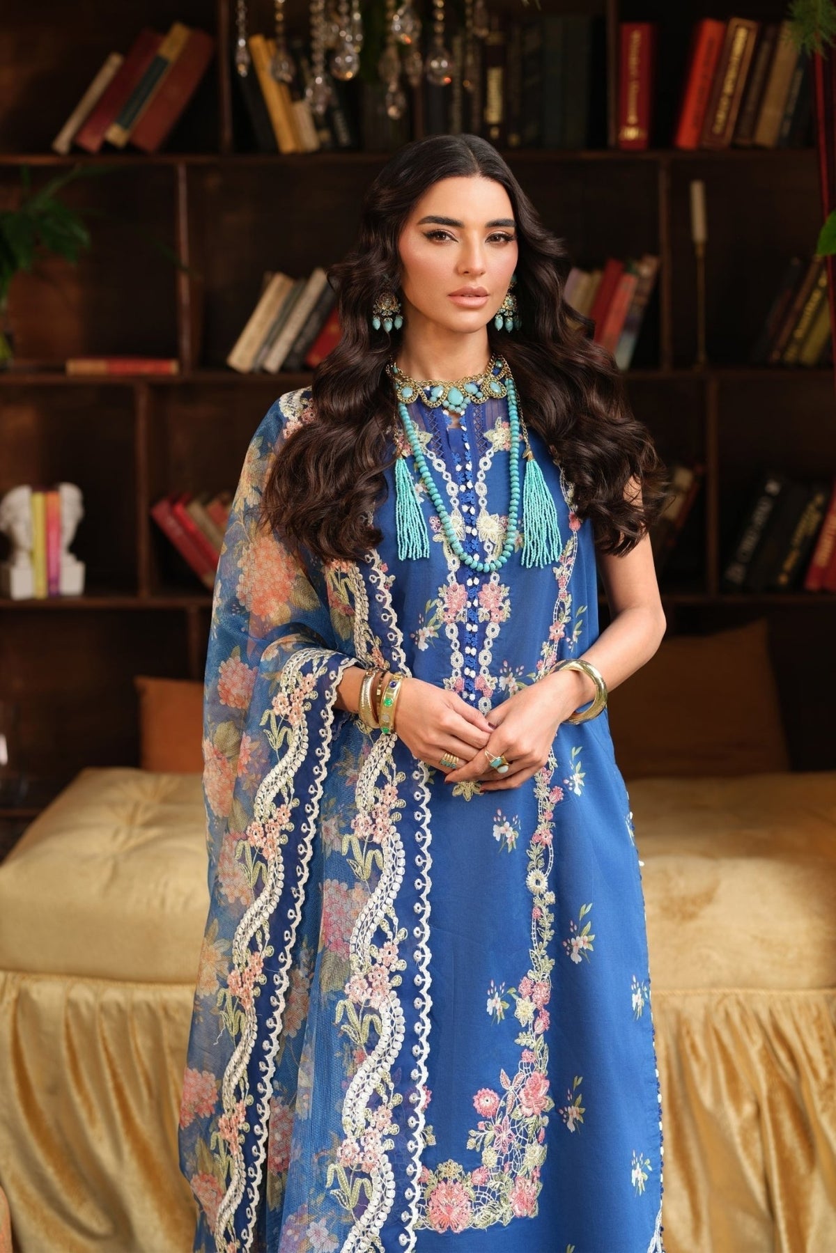 Maryam Hussain | Luxury Lawn 26 | Skye-Brand:Maryam Hussain-Type:Ladies Clothes - House of Maryam- Buy in UK, USA