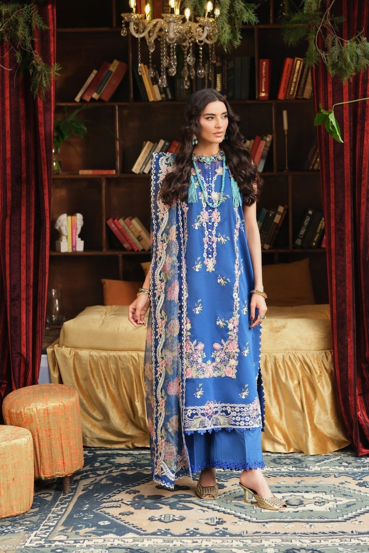 Maryam Hussain | Luxury Lawn 26 | Skye-Brand:Maryam Hussain-Type:Ladies Clothes - House of Maryam- Buy in UK, USA
