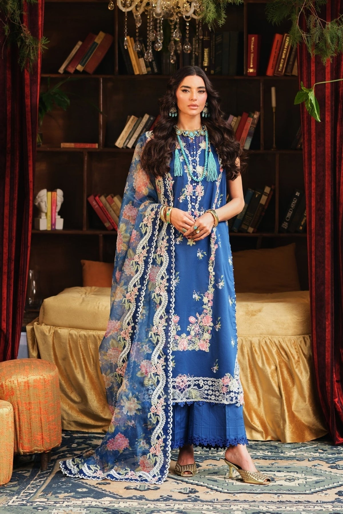 Maryam Hussain | Luxury Lawn 26 | Skye-Brand:Maryam Hussain-Type:Ladies Clothes - House of Maryam- Buy in UK, USA