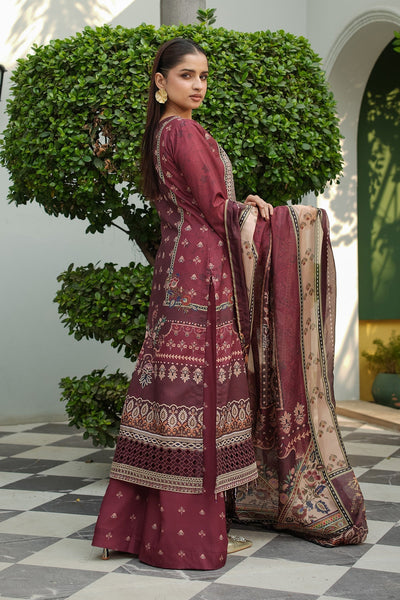 Maryams | Lawn Edit 26 | Bloom-Brand:Maryams-Type:Ladies Clothes-Maroon-Lawn-House of Maryam- Buy in UK, USA
