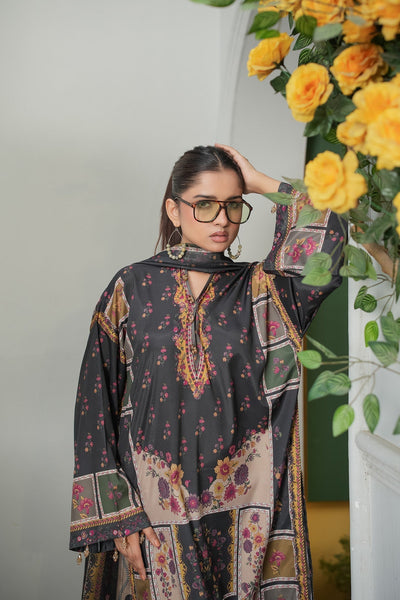 Maryams | Lawn Edit 26 | Clover-Brand:Maryams-Type:Ladies Clothes-Dark Gray-Lawn-House of Maryam- Buy in UK, USA
