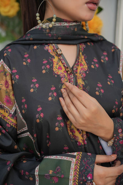 Maryams | Lawn Edit 26 | Clover-Brand:Maryams-Type:Ladies Clothes-Dark Gray-Lawn-House of Maryam- Buy in UK, USA