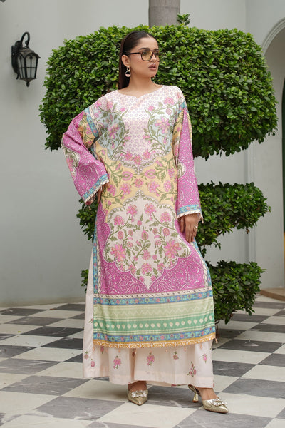 Maryams | Lawn Edit 26 | Lily-Brand:Maryams-Type:Ladies Clothes-Off White-Lawn-House of Maryam- Buy in UK, USA