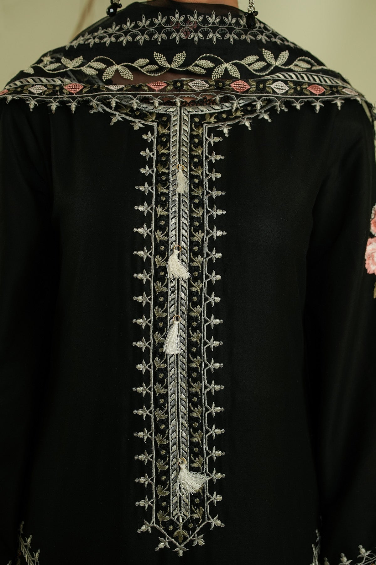 Maryams | Summer Bloom | Flora-Brand:Maryams-Type:Ladies Clothes-Black-Cotton-House of Maryam- Buy in UK, USA
