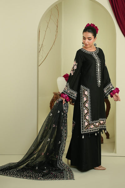 Maryams | Summer Bloom | Flora-Brand:Maryams-Type:Ladies Clothes-Black-Cotton-House of Maryam- Buy in UK, USA