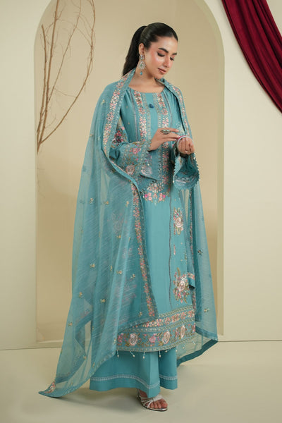 Maryams | Summer Bloom | Muse-Brand:Maryams-Type:Ladies Clothes-Ice Blue-Cotton-House of Maryam- Buy in UK, USA