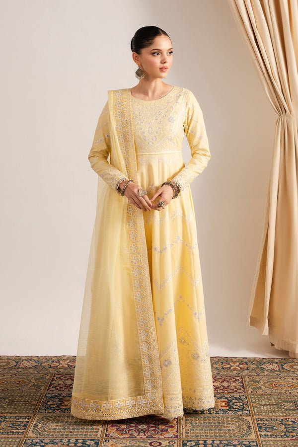 Maryum N Maria | Dali Luxe | AALIYAH - MS50292-Brand:Maryum N Maria-Type:Ladies Clothes-Yellow-Lawn-House of Maryam- Buy in UK, USA