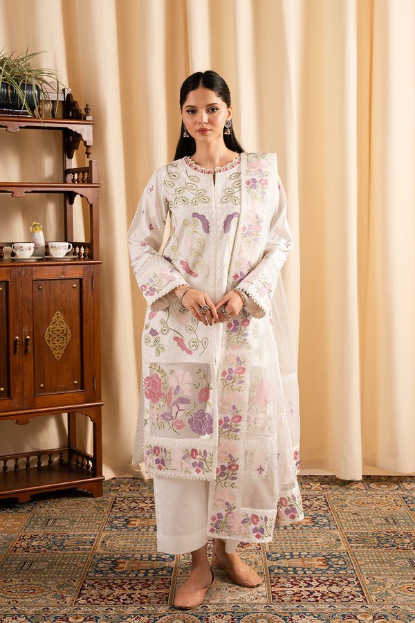 Maryum N Maria | Dali Luxe | CECILIA - MS50294-Brand:Maryum N Maria-Type:Ladies Clothes-White-Lawn-House of Maryam- Buy in UK, USA