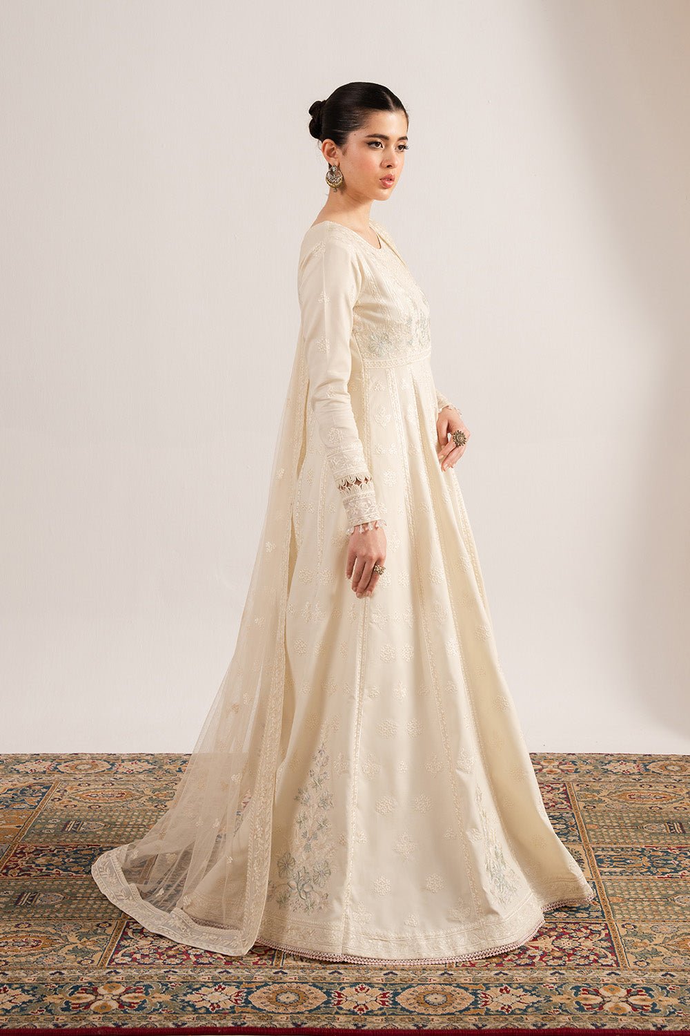 Maryum N Maria | Dali Luxe | JULIETTE - MS50287-Brand:Maryum N Maria-Type:Ladies Clothes-Off White-Lawn-House of Maryam- Buy in UK, USA