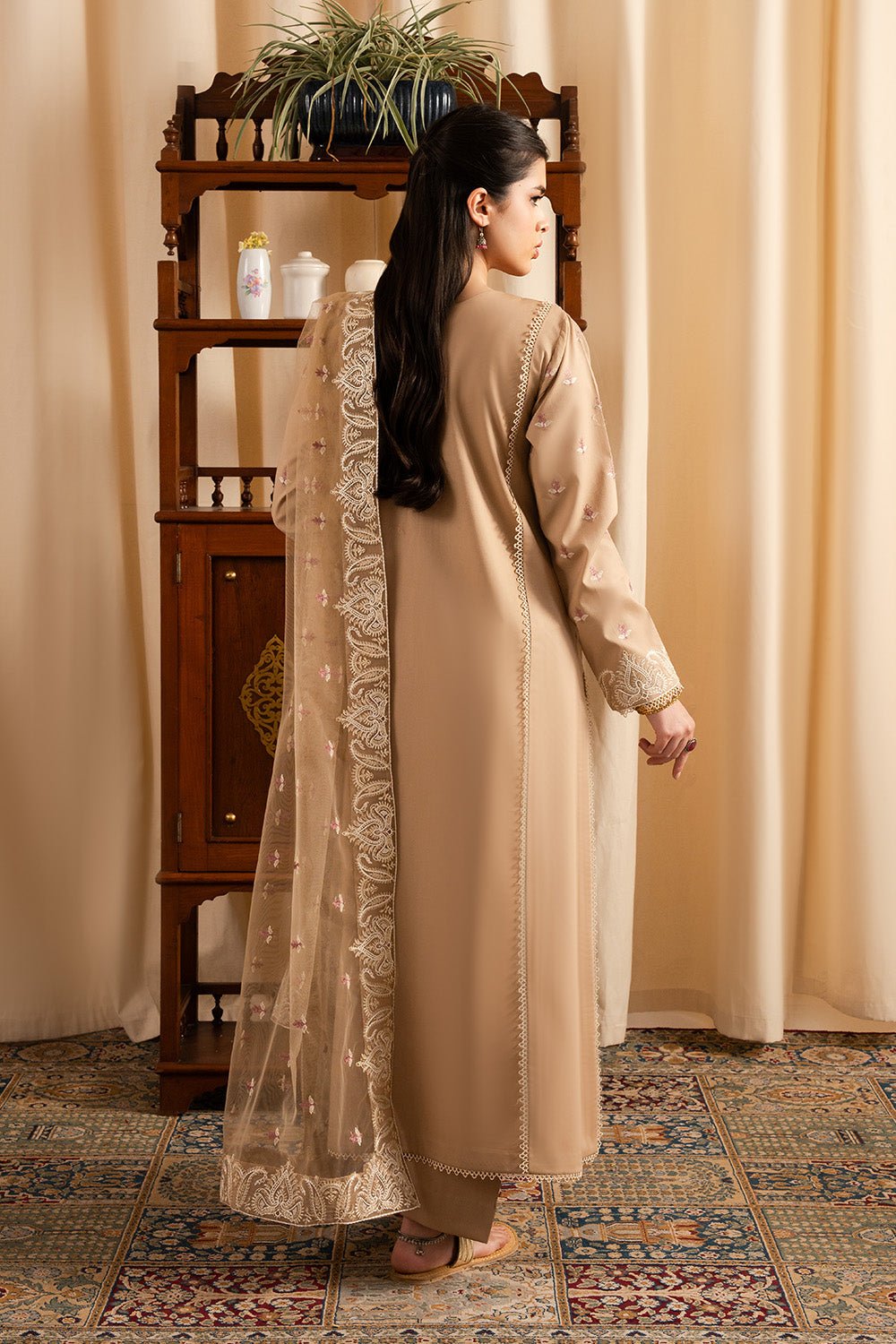 Maryum N Maria | Dali Luxe | SOFIA - MS50295-Brand:Maryum N Maria-Type:Ladies Clothes-Coffee-Lawn-House of Maryam- Buy in UK, USA
