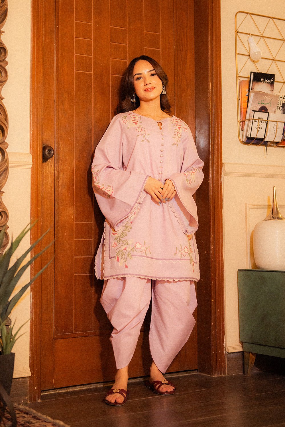 Maryum N Maria | Everywear Casuals | DHOOP - MWS6219-Brand:Maryam N Maria-Type:Ladies Clothes-Pink-Lawn-House of Maryam- Buy in UK, USA