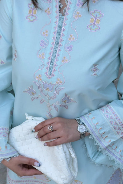 Maryum N Maria | Everywear Casuals | INARA - MWS6208-Brand:Maryam N Maria-Type:Ladies Clothes-Light Blue-Lawn-House of Maryam- Buy in UK, USA