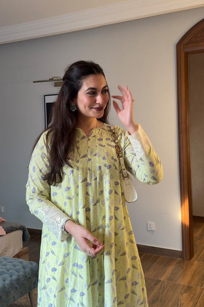 Maryum N Maria | Everywear Casuals | SAFA - MWS6277-Brand:Maryam N Maria-Type:Ladies Clothes-Lime-Lawn-House of Maryam- Buy in UK, USA