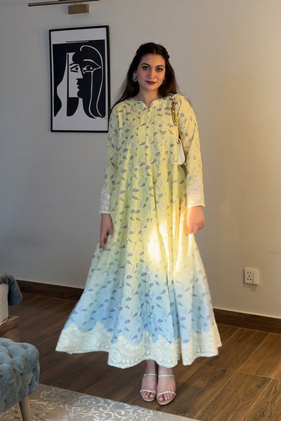 Maryum N Maria | Everywear Casuals | SAFA - MWS6277-Brand:Maryam N Maria-Type:Ladies Clothes-Lime-Lawn-House of Maryam- Buy in UK, USA