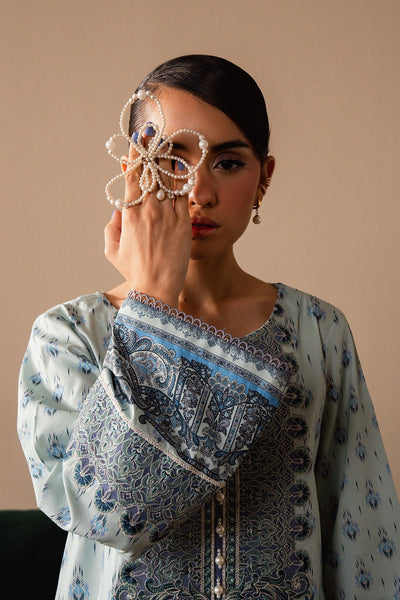 Maryum N Maria | Floren Lawn | ALORA-Brand:Maryam N Maria-Type:Ladies Clothes-Ice Blue-Lawn-House of Maryam- Buy in UK, USA
