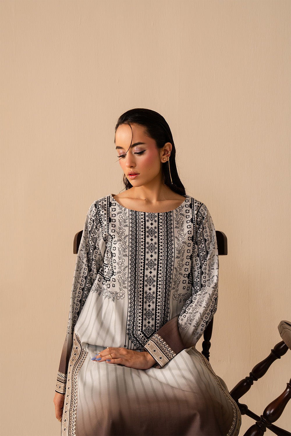 Maryum N Maria | Floren Lawn | CELIA-Brand:Maryam N Maria-Type:Ladies Clothes-Pastel Gray-Lawn-House of Maryam- Buy in UK, USA