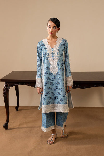 Maryum N Maria | Floren Lawn | COCO-Brand:Maryam N Maria-Type:Ladies Clothes-Sky Blue-Lawn-House of Maryam- Buy in UK, USA