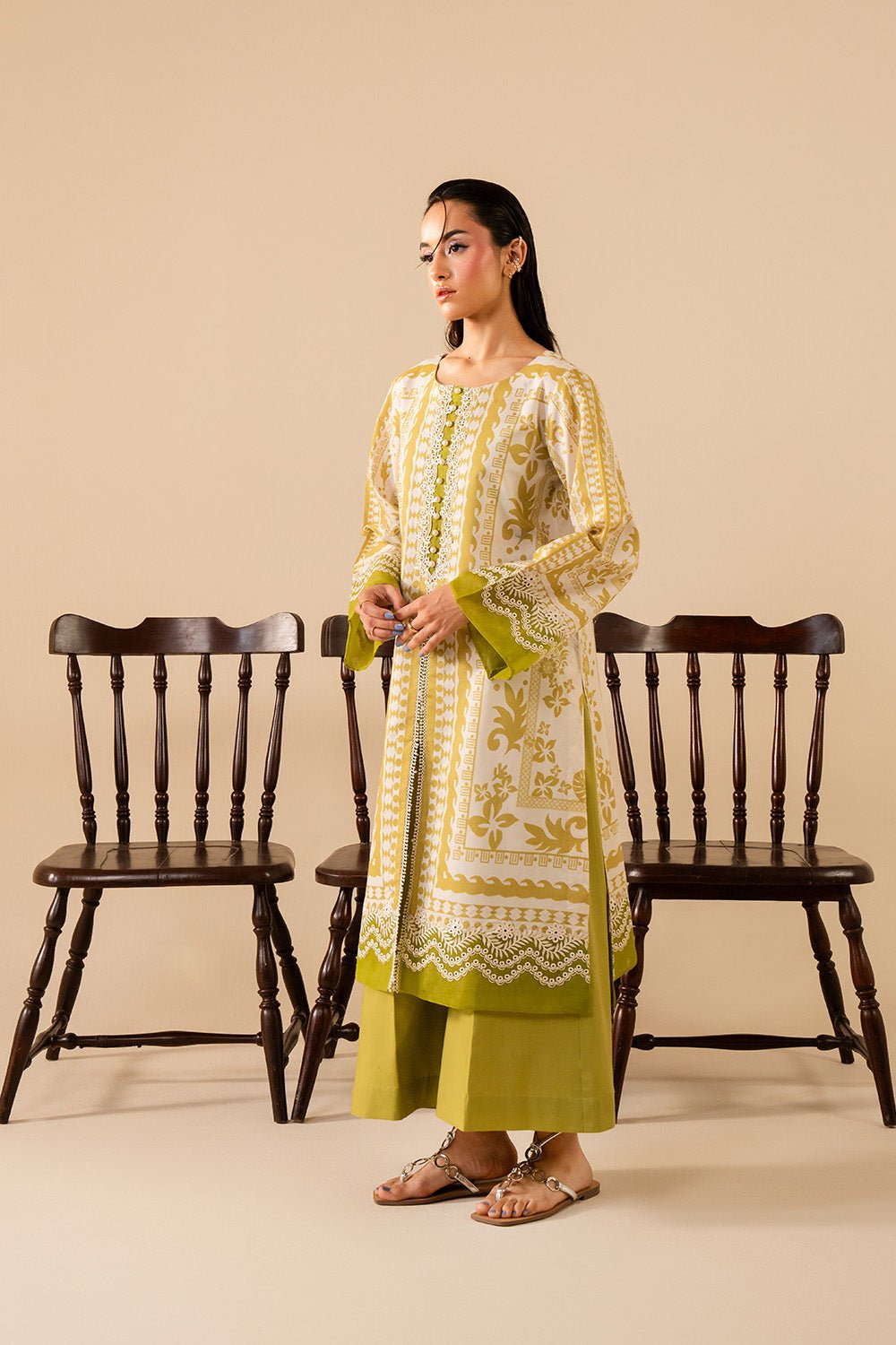 Maryum N Maria | Floren Lawn | ILLIANA-Brand:Maryum N Maria-Type:Ladies Clothes-mendhi-Lawn-House of Maryam- Buy in UK, USA