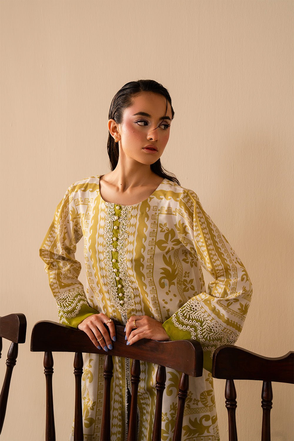 Maryum N Maria | Floren Lawn | ILLIANA-Brand:Maryum N Maria-Type:Ladies Clothes-mendhi-Lawn-House of Maryam- Buy in UK, USA