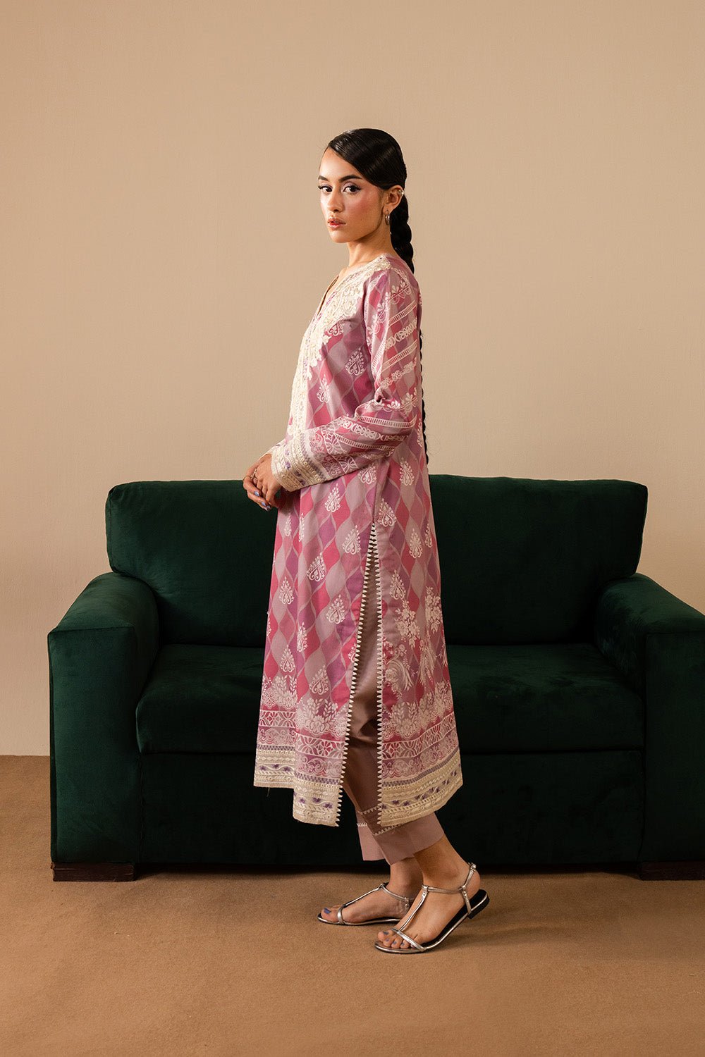Maryum N Maria | Floren Lawn | LUNA-Brand:Maryum N Maria-Type:Ladies Clothes-Purple Gray-Lawn-House of Maryam- Buy in UK, USA