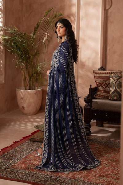 Maryum N Maria | Luxury Edit | ESTEE - MWU5681-Brand:Maryam N Maria-Type:Ladies Clothes-Navy Blue-Chiffon-House of Maryam- Buy in UK, USA