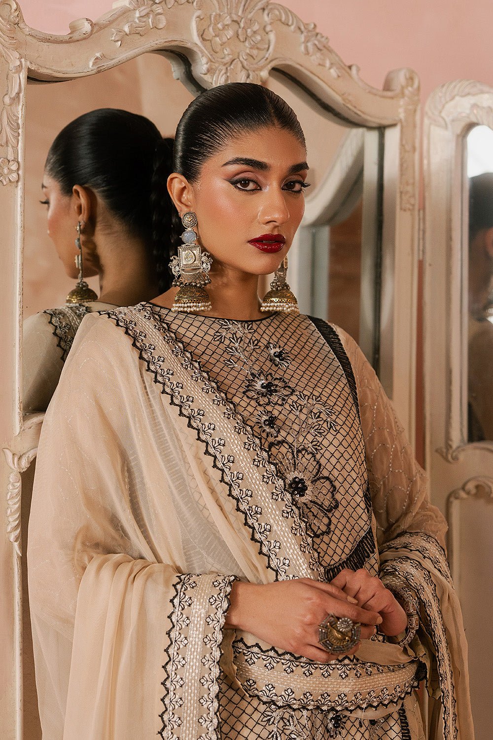 Maryum N Maria | Luxury Edit | NAVA - MWU5686-Brand:Maryam N Maria-Type:Ladies Clothes-Beige-Chiffon-House of Maryam- Buy in UK, USA