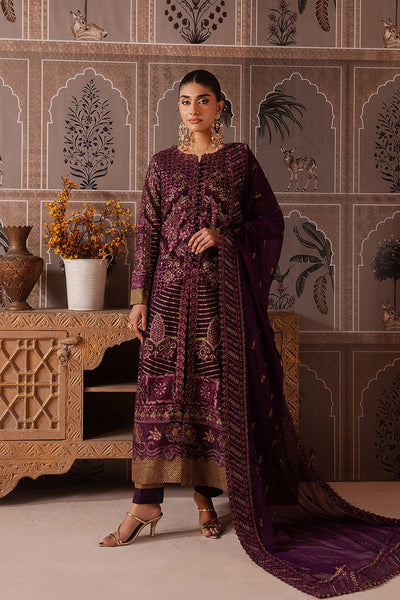 Maryum N Maria | Luxury Edit | RAISA - MWU5688-Brand:Maryum N Maria-Type:Ladies Clothes-Plum-Chiffon-House of Maryam- Buy in UK, USA