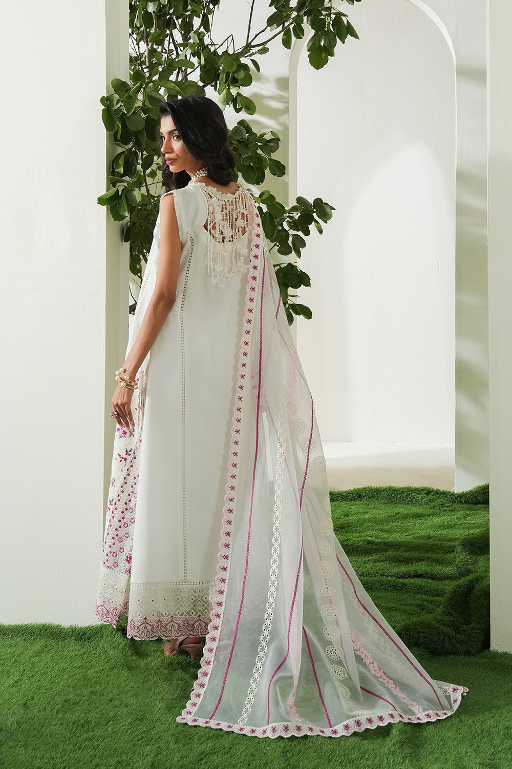 Maryum N Maria | Soiree Lawn | Frosted Meadow-Brand:Maryam N Maria-Type:Ladies Clothes-Ivory-Lawn-House of Maryam- Buy in UK, USA
