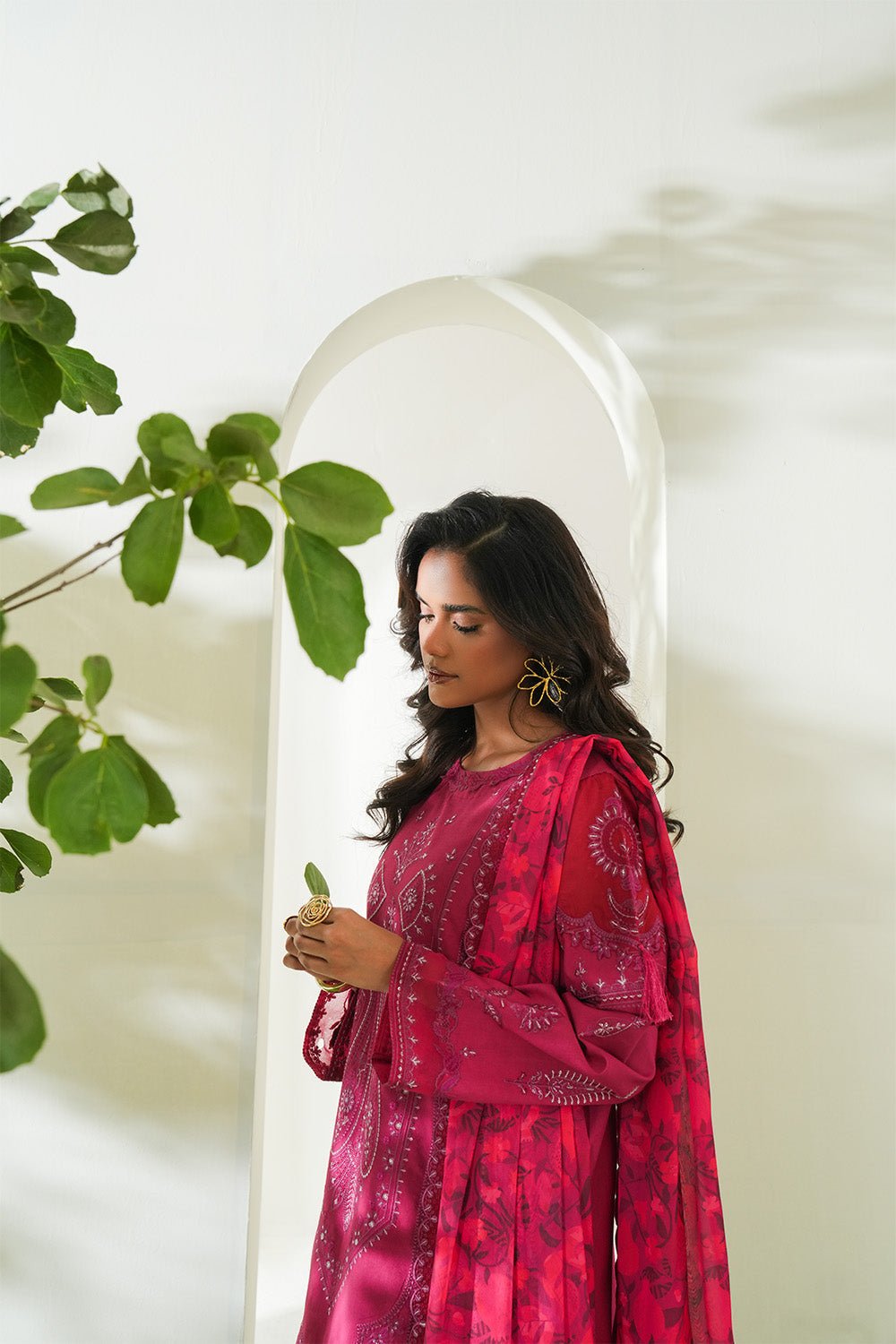 Maryum N Maria | Soiree Lawn | Jazzy-Brand:Maryum N Maria-Type:Ladies Clothes-Candy Pink-Lawn-House of Maryam- Buy in UK, USA