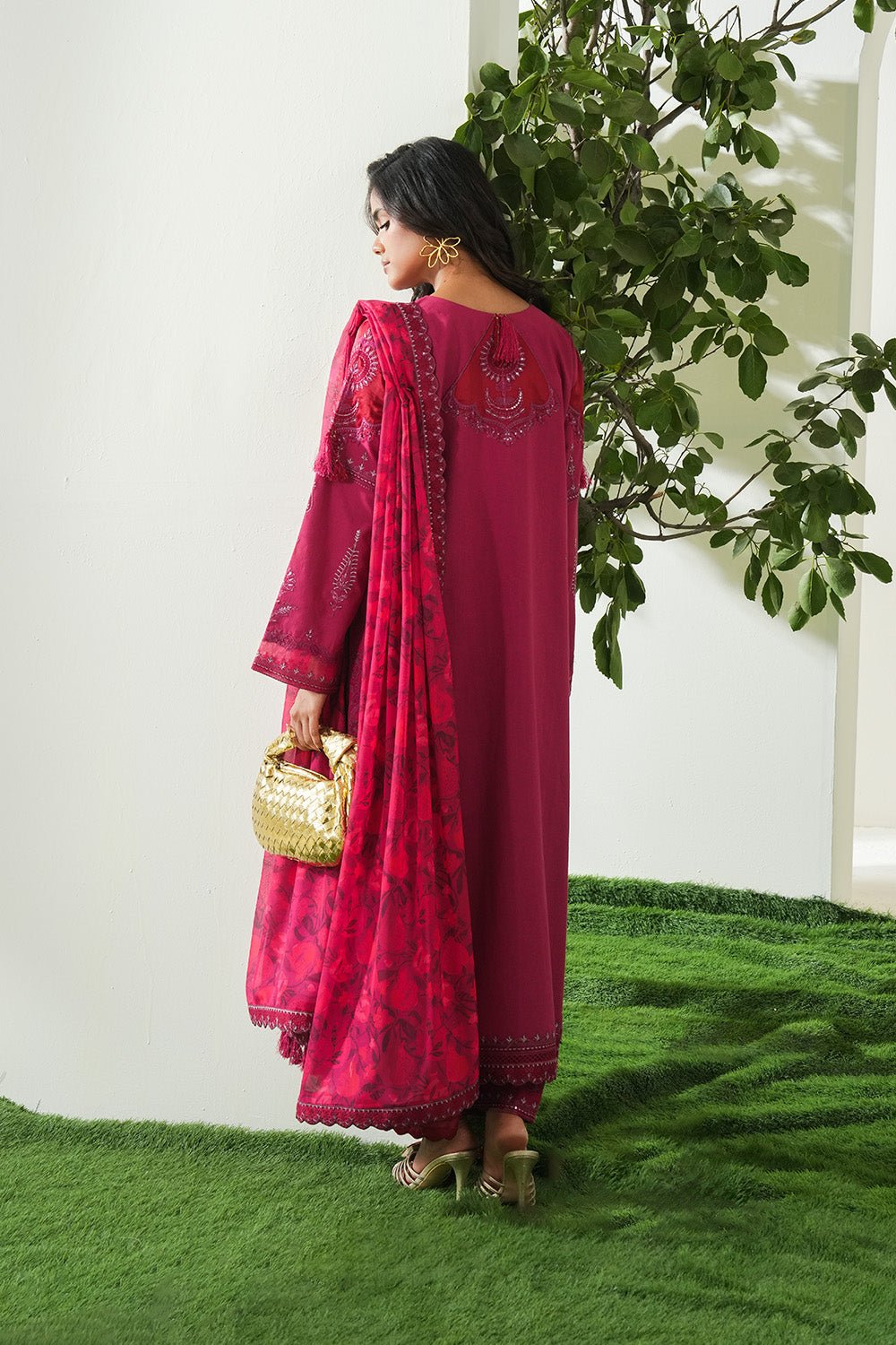 Maryum N Maria | Soiree Lawn | Jazzy-Brand:Maryum N Maria-Type:Ladies Clothes-Candy Pink-Lawn-House of Maryam- Buy in UK, USA