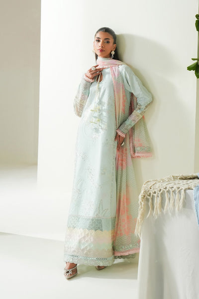 Maryum N Maria | Soiree Lawn |Soothing Sea-Brand:Maryam N Maria-Type:Ladies Clothes-Ice Blue-Lawn-House of Maryam- Buy in UK, USA