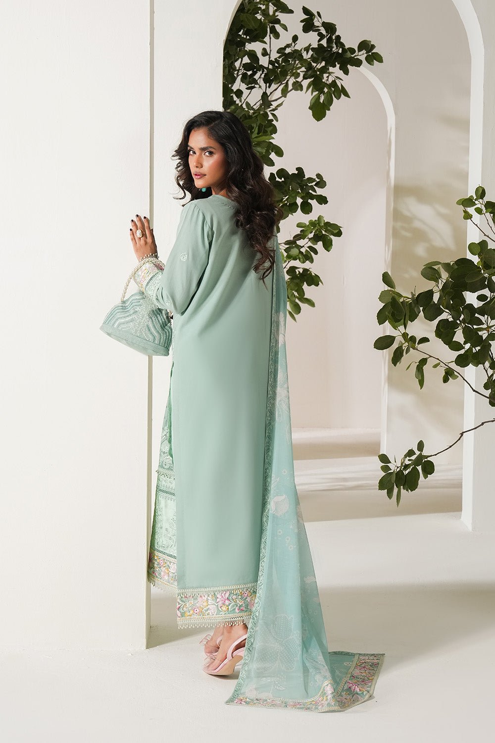 Maryum N Maria | Soiree Lawn | Spring Dew-Brand:Maryam N Maria-Type:Ladies Clothes-Ice Blue-Lawn-House of Maryam- Buy in UK, USA