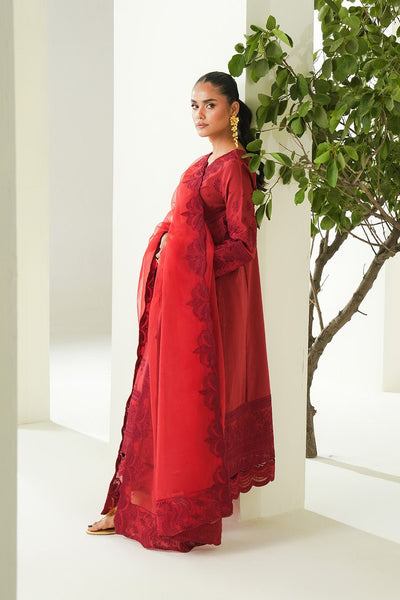 Maryum N Maria | Soiree Lawn | Zinnia-Brand:Maryum N Maria-Type:Ladies Clothes-Haute Red-Lawn-House of Maryam- Buy in UK, USA