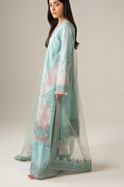 Maryum N Maria | The Eid Affair | BANIN - MSS6368-Brand:Maryum N Maria-Type:Ladies Clothes-Light Blue-Lawn-House of Maryam- Buy in UK, USA