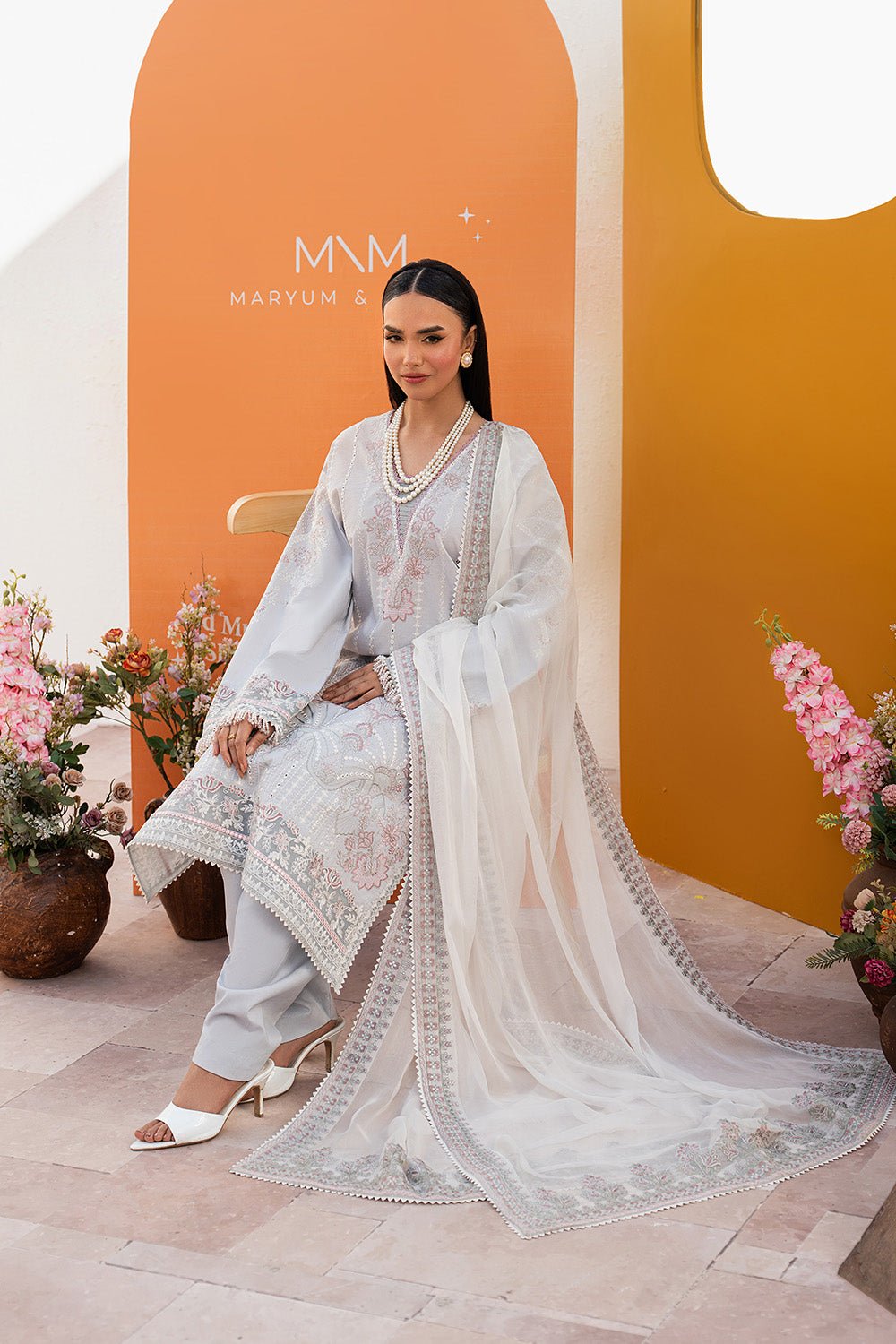 Maryum N Maria | The Eid Affair | DIALA - MSS6369-Brand:Maryum N Maria-Type:Ladies Clothes-Light Lavender-Lawn-House of Maryam- Buy in UK, USA