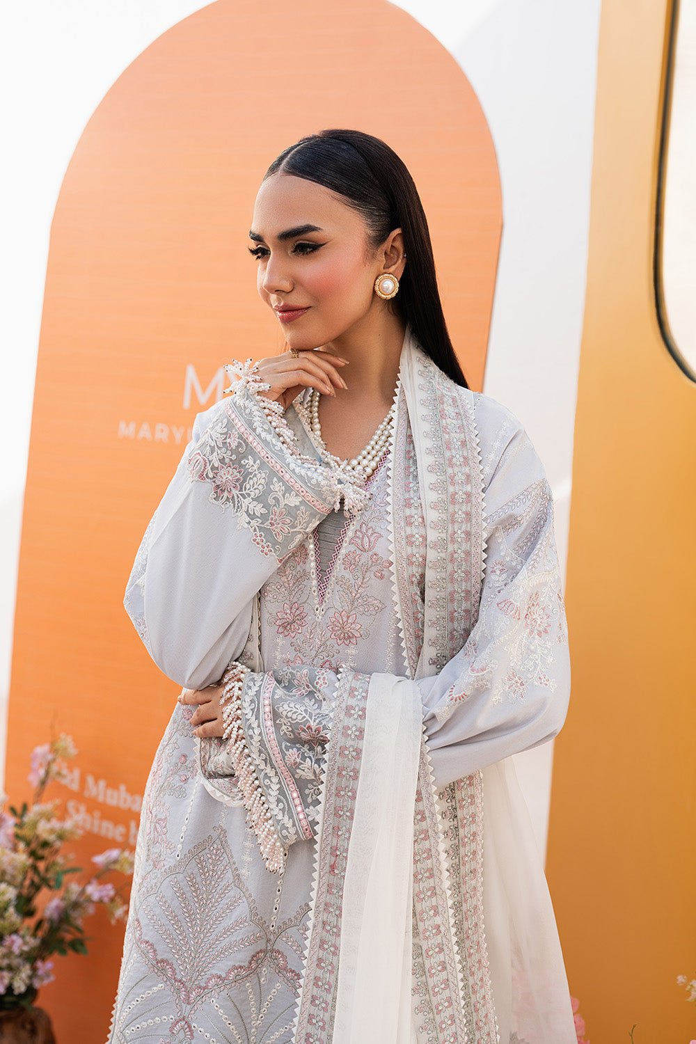 Maryum N Maria | The Eid Affair | DIALA - MSS6369-Brand:Maryum N Maria-Type:Ladies Clothes-Light Lavender-Lawn-House of Maryam- Buy in UK, USA