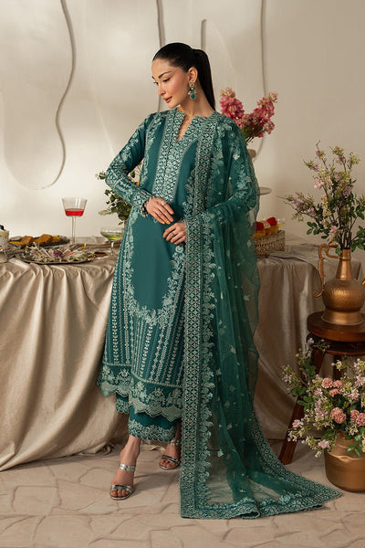 Maryum N Maria | The Eid Affair | LAYAN - MSS6375-Brand:Maryum N Maria-Type:Ladies Clothes-Emerald Green-Lawn-House of Maryam- Buy in UK, USA