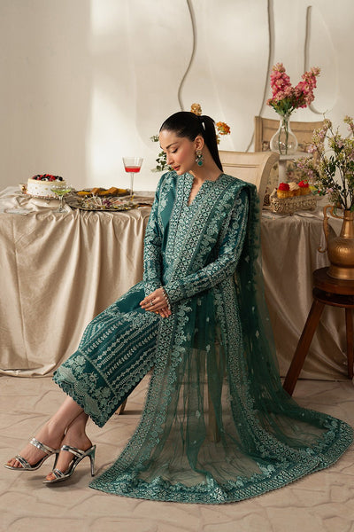 Maryum N Maria | The Eid Affair | LAYAN - MSS6375-Brand:Maryum N Maria-Type:Ladies Clothes-Emerald Green-Lawn-House of Maryam- Buy in UK, USA