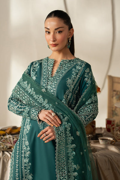 Maryum N Maria | The Eid Affair | LAYAN - MSS6375-Brand:Maryum N Maria-Type:Ladies Clothes-Emerald Green-Lawn-House of Maryam- Buy in UK, USA