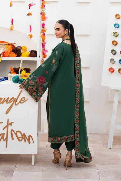 Maryum N Maria | The Eid Affair | NOORAIN - MSS6378-Brand:Maryum N Maria-Type:Ladies Clothes-Bottle Green-Lawn-House of Maryam- Buy in UK, USA