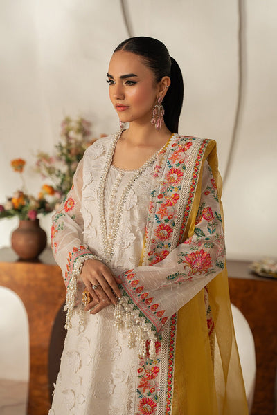Maryum N Maria | The Eid Affair | TALIN - MSS6376-Brand:Maryum N Maria-Type:Ladies Clothes-Ivory-Lawn-House of Maryam- Buy in UK, USA