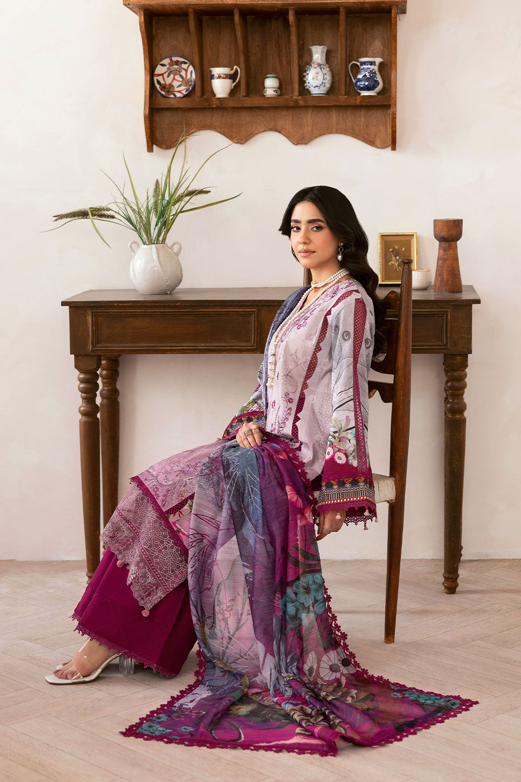 Ramsha | Mashaal Luxury Lawn | L-1409 -  Ramsha Ladies Clothes - Original Designer Dress - House of Maryam