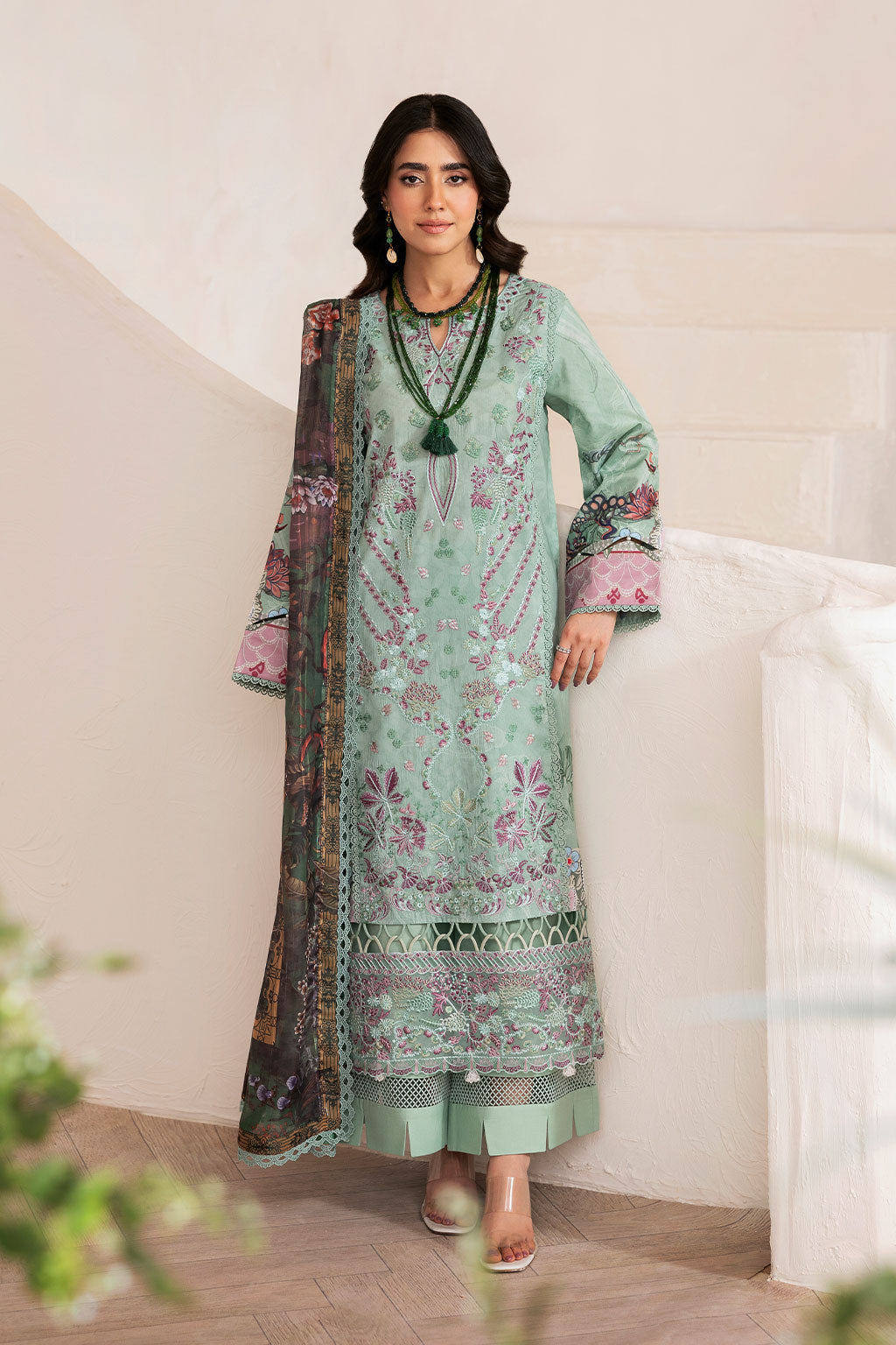 Ramsha | Mashaal Luxury Lawn | L-1405 -  Ramsha Ladies Clothes - Original Designer Dress - House of Maryam